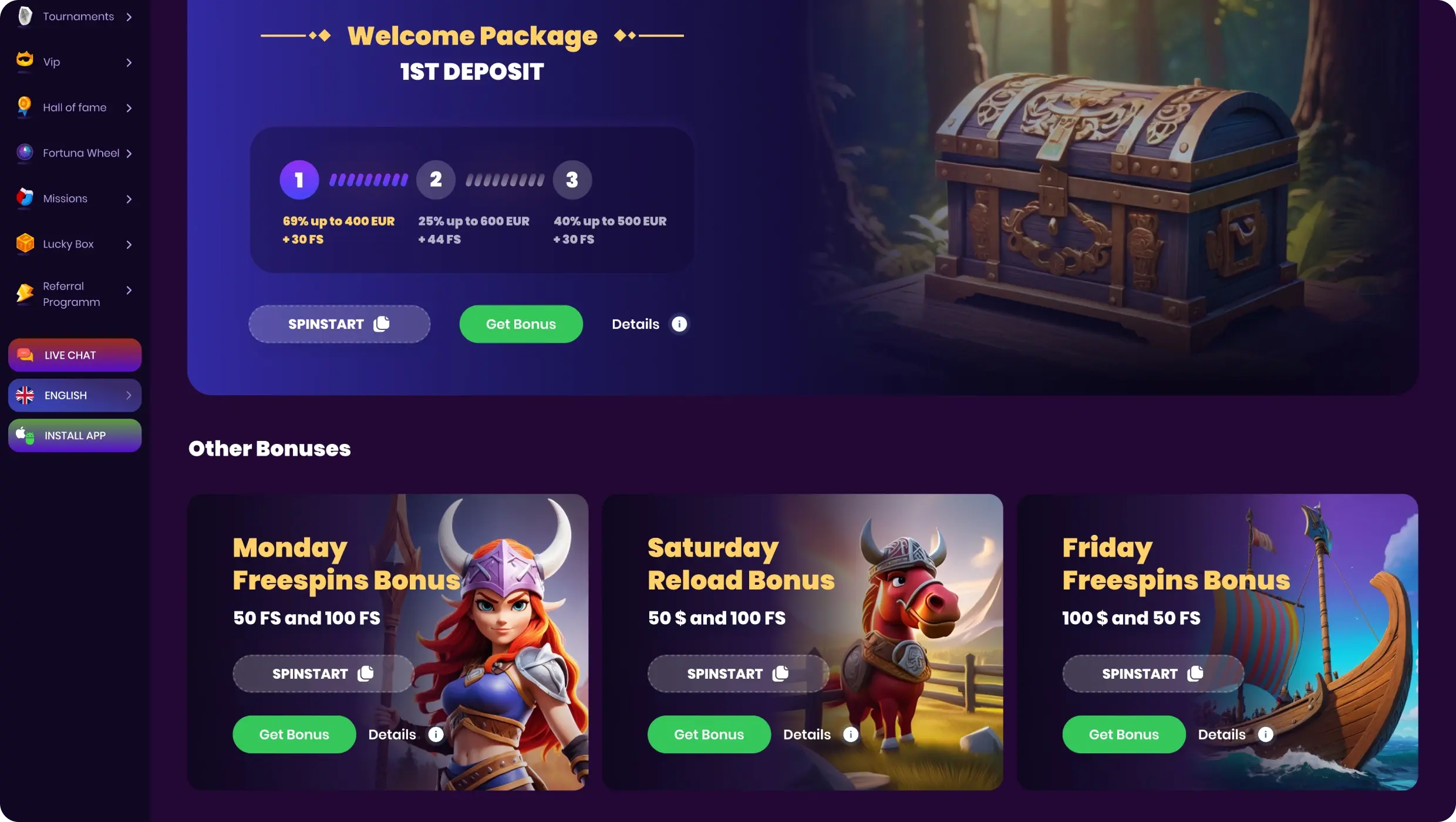 Spinando Casino-Plattform